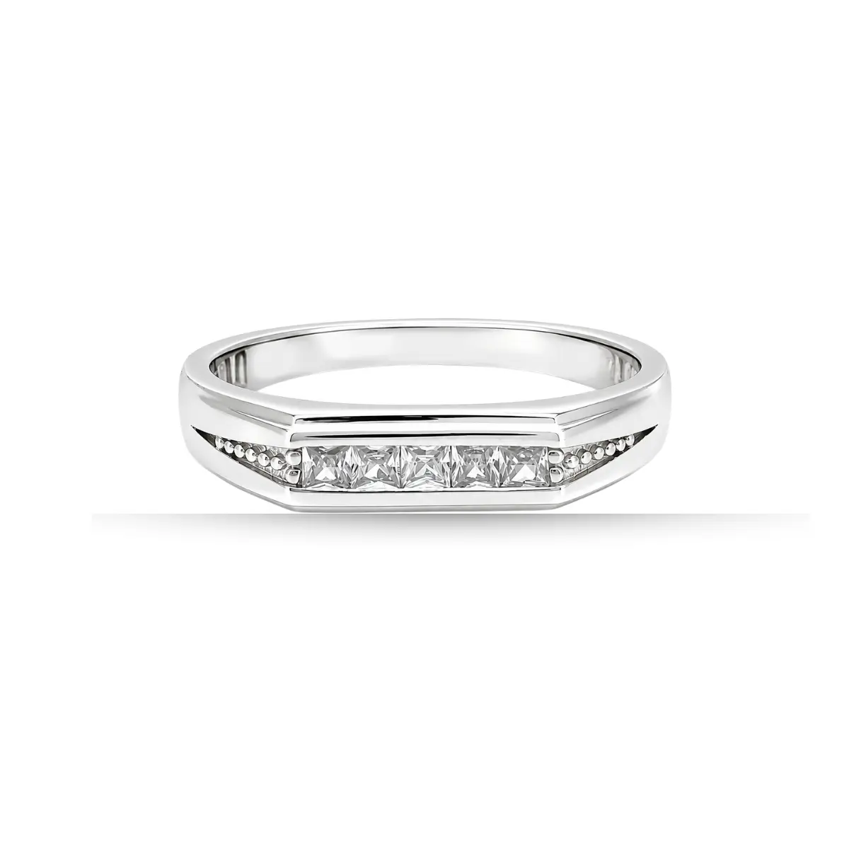 925 Sterling Silver Ring Elegant Stone Studded For Men